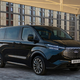 The fully-electric Ford E-Tourneo Custom in Titanium X trim will sit at the top of the minivan’s lineup.